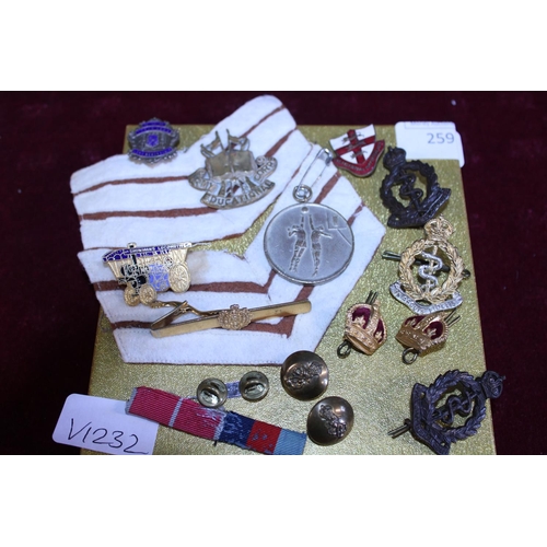 259 - A job lot of assorted military ephemera and other including Royal Army Medial Corps