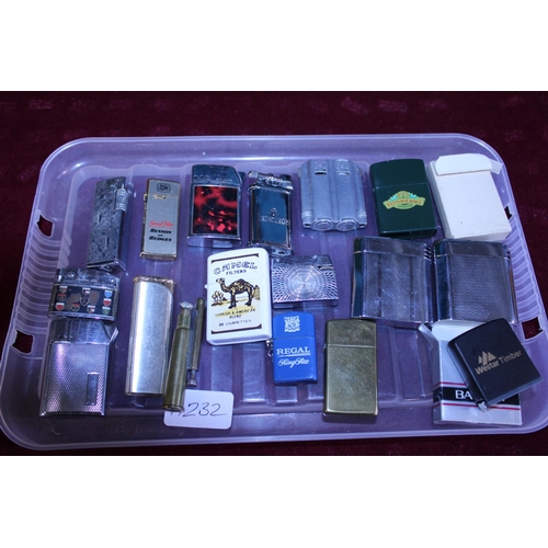 262 - A job lot of assorted vintage cigarette lighters