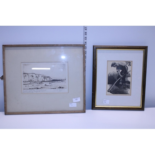 63 - Two collectable framed prints
