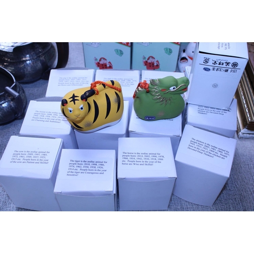 65 - A selection of new assorted signs of the Zodiac ceramic figures