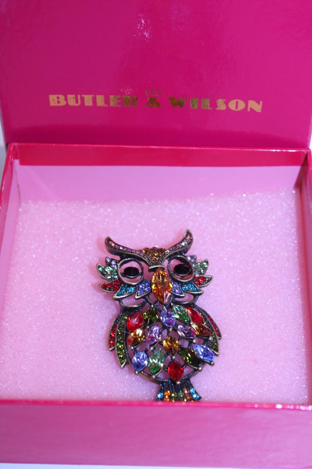 Butler and wilson owl on sale brooch