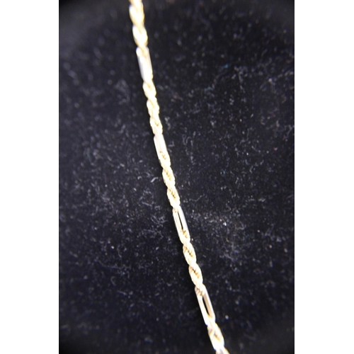 126 - A 18ct gold fancy link necklace 16.68 grams. 50cm long