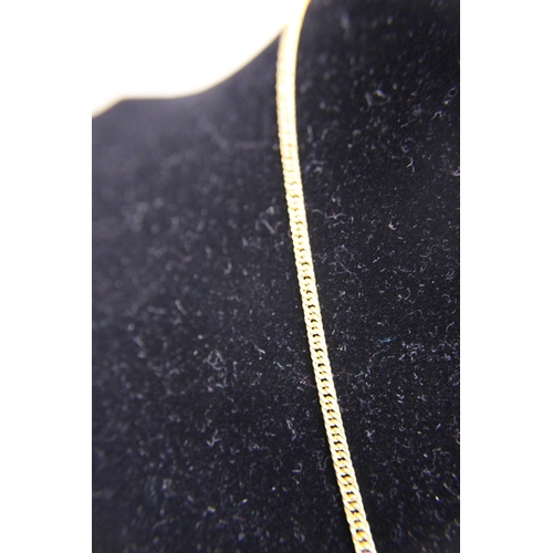 127 - A 18ct gold necklace with Malaysian hallmarks. 11.42 grams. 48cm long