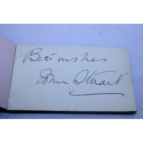 135 - A Edwardian period autograph album with various signatures from silver screen stars, actors and sing... 