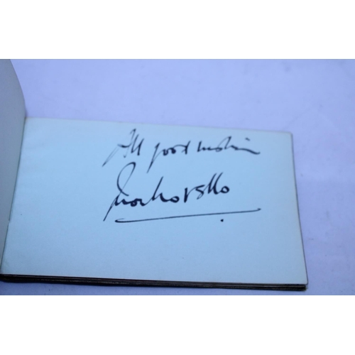 135 - A Edwardian period autograph album with various signatures from silver screen stars, actors and sing... 