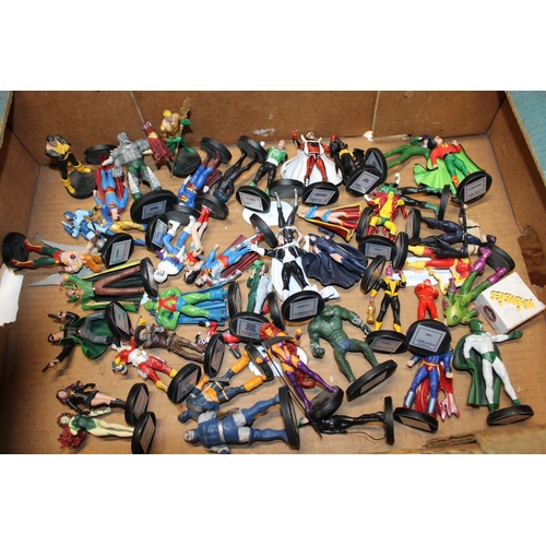 16 - A good job lot of DC comic die-cast figures and a selection of model boxes