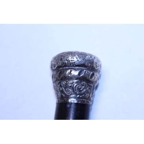 273 - A antique silver topped walking cane