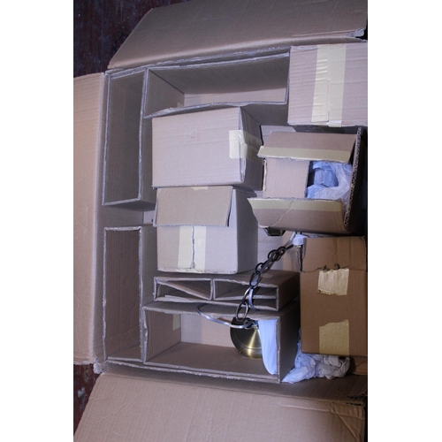 319 - A boxed Marks and Spencer's ceiling light (unchecked) Shipping not available.