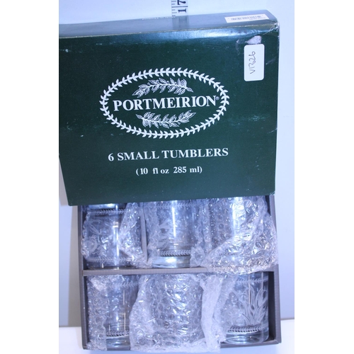 332 - Six Port Merrion glass tumblers