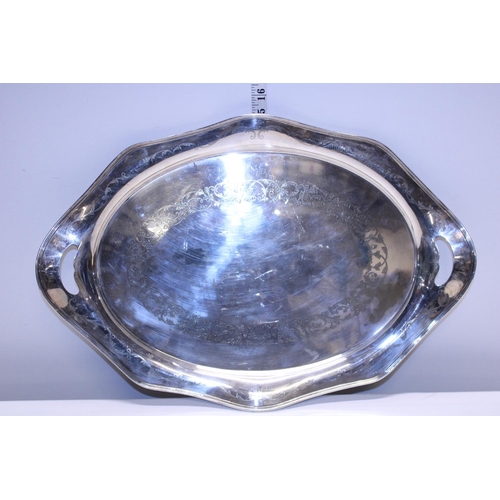 38 - A good quality silver plated tray