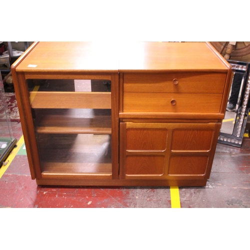 386 - A mid century Nathan music cabinet L100 x H75 x D45, shipping unavailable