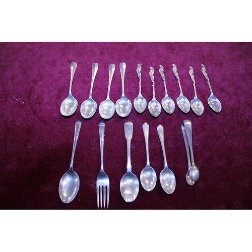 177 - A selection of hallmarked silver spoons and forks etc 257g total