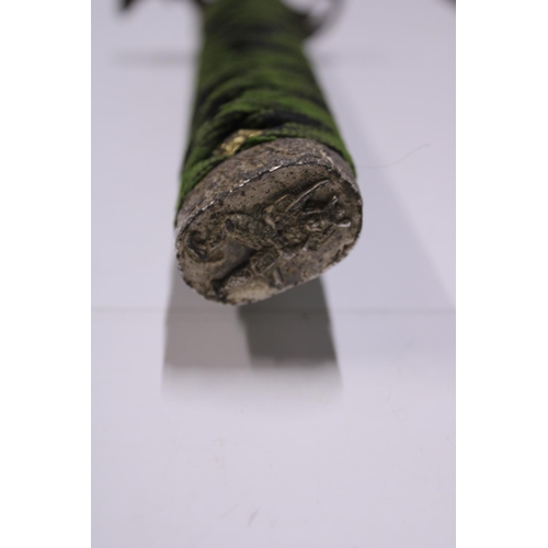 223 - A reproduction Samurai sword 71cm blade length, measured from Habaki, shipping unavailable (over 18'... 