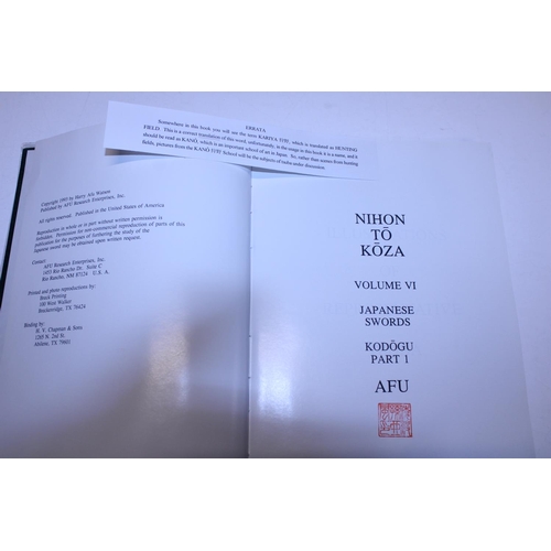 285 - A Nihon to Koza Volume VI Japanese Swords Part 1 book with dedication from Harry Watson