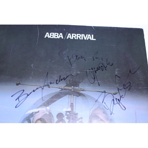 307 - A signed Abba Arrival album with 
four original signatures and COA. And a signed Agnetha Faltskog ph... 