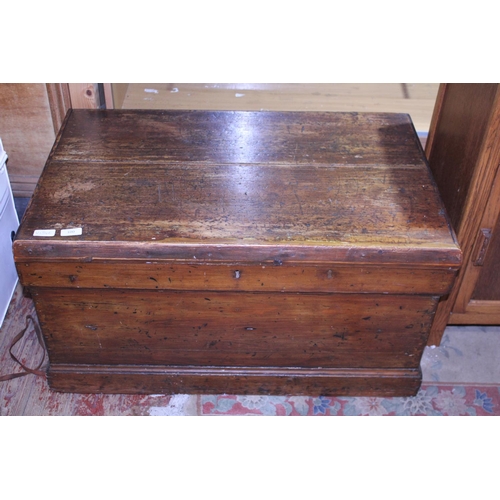 A antique wooden storage chest 84x54cm, shipping unavailable