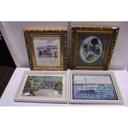 66 - A selection of assorted framed art work etc