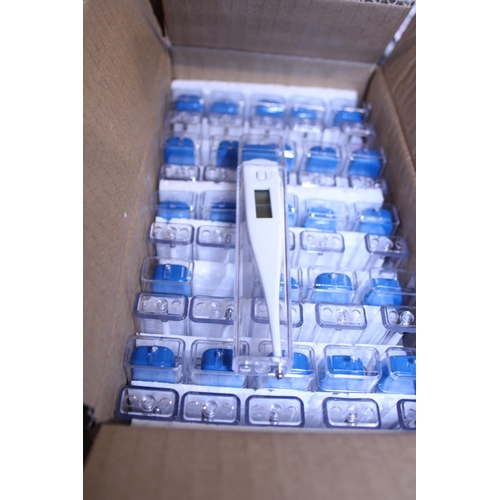 313 - A box of fifty new digital thermometers