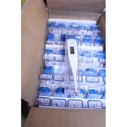 316 - A box of fifty new digital thermometers