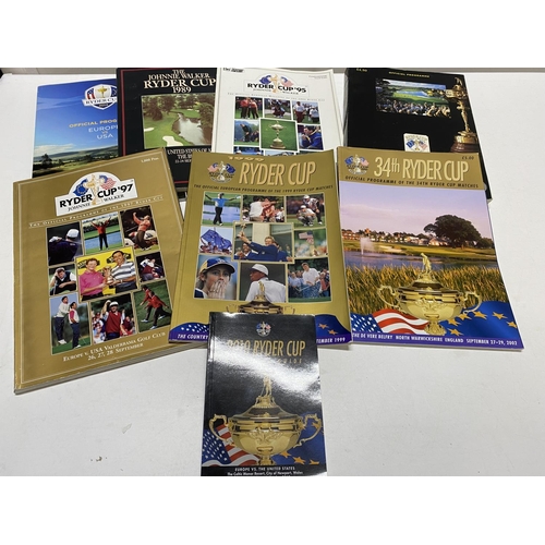 33 - A selection of official Ryder Cup programmes