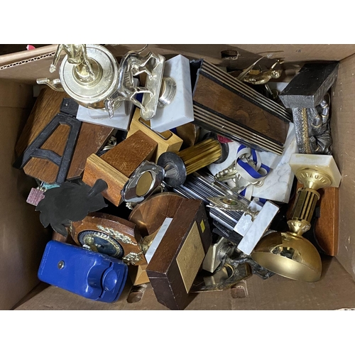 60 - A box of assorted sporting trophies