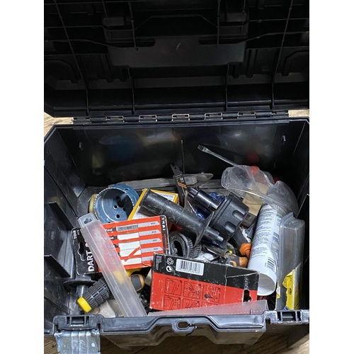 61 - A Dewalt tool box and contents. Collection only