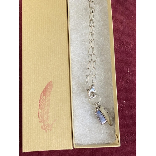 262 - A handmade 'Little Feathers, St Agnes, Cornwall' Silver necklace and pendant