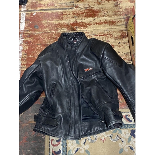 323 - SYKO leather motorcycle jacket