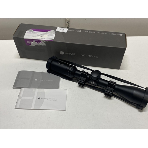 343 - A boxed Hawke fastmount scope