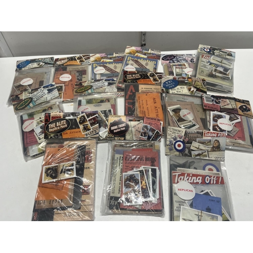 35 - A selection of new sealed reproduction vintage ephemera packs