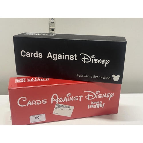 50 - A new sealed box of cards against Disney and one other