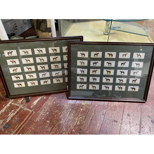 126 - Two framed cigarette card collections, shipping unavailable