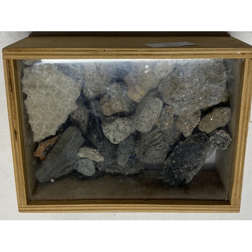 156 - A box of mineral/rock specimens