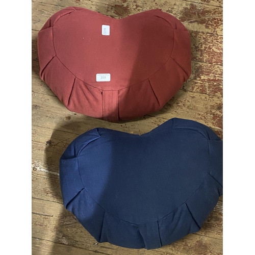 203 - Two Tibetan meditation cushions