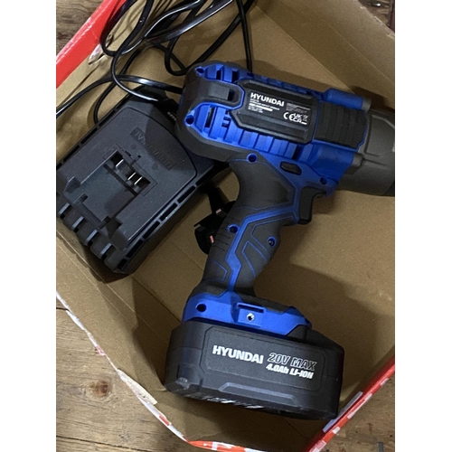 209 - A Hyundai cordless impact wrench in working order with charger