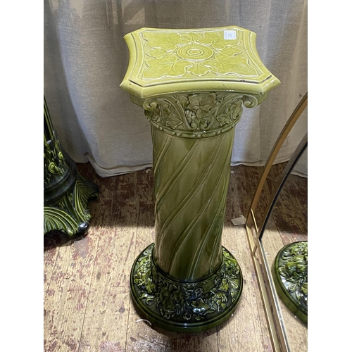 263 - A large early 20th century ceramic column form planter stand, shipping unavailable