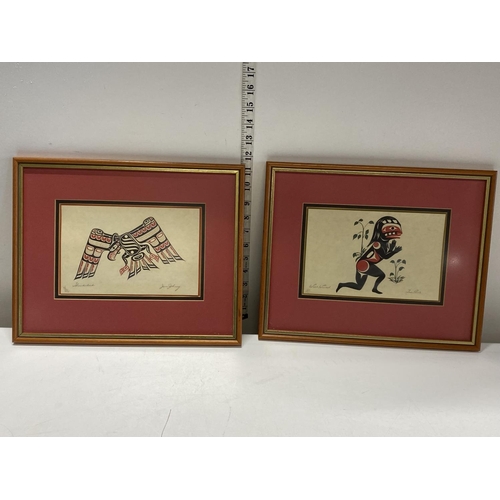 293 - Two framed Native American limited edition prints signed 'Jim Jonny & Jim Paul'