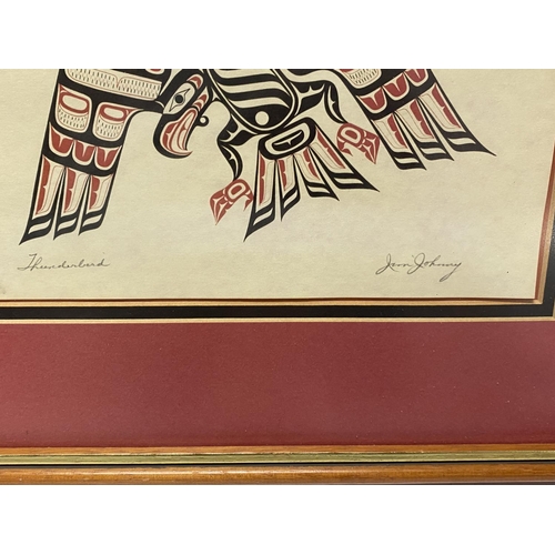 293 - Two framed Native American limited edition prints signed 'Jim Jonny & Jim Paul'