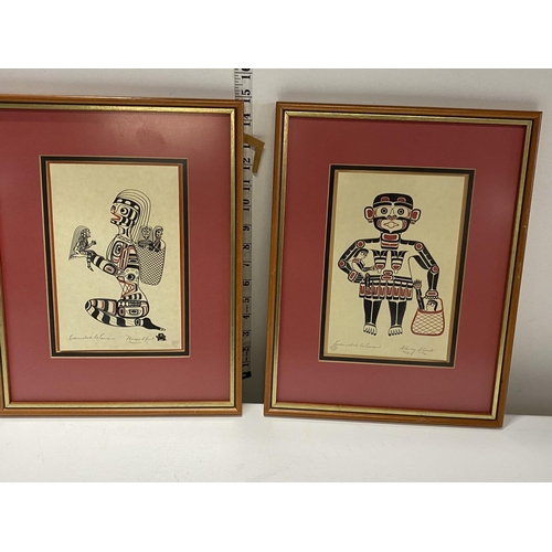 294 - Two framed Native American limited edition prints signed 'Noreen Hunt & Henry Hunt'