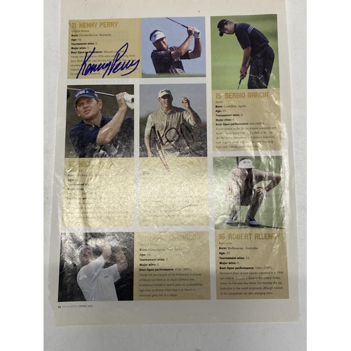 6 - A selection of signed golfing ephemera including Fred Couples and others plus The Official 2004 US O... 