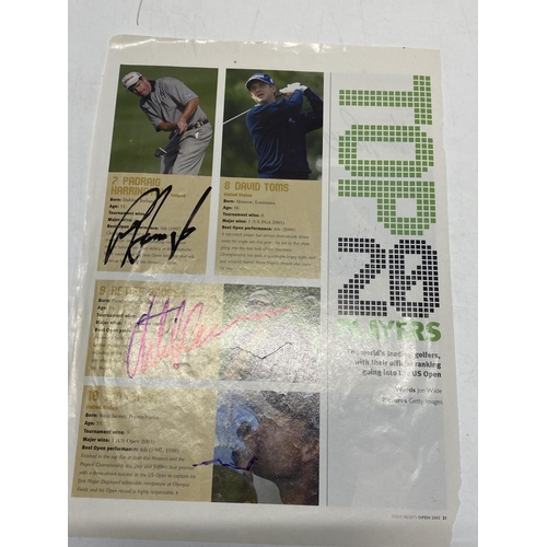 6 - A selection of signed golfing ephemera including Fred Couples and others plus The Official 2004 US O... 