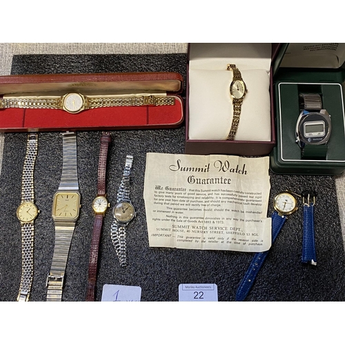 22 - A box of various watches including ORIS