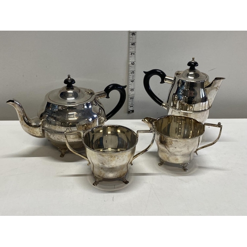 285 - A vintage silver plated tea set