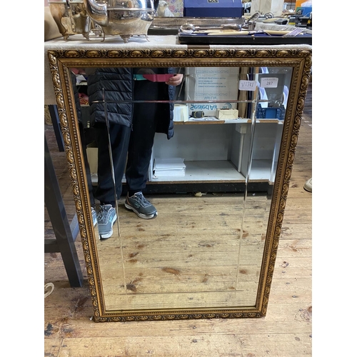 287 - A good quality gilt framed mirror 82x57cm, shipping unavailable