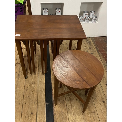 359 - A mid century Paul Hundevad set of four teak nesting table, shipping unavailable