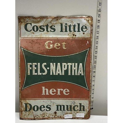 61B - A vintage 'Fels-Naptha' advertising tin plate sign