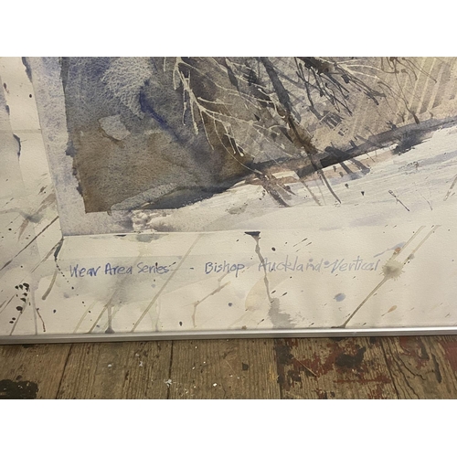 220 - A signed original watercolour by Derek Dalton dated 1986 'Part of the wear series entitled Bishop Au... 