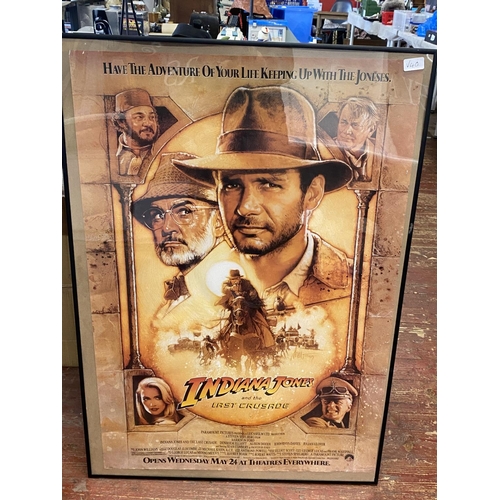 310 - A framed Indiana Jones poster 'The Last Crusade' 100x71cm, shipping unavailable