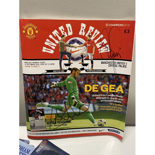 191 - A job lot of assorted football programmes mainly Oldham Athletic also a signed Man Utd programme and... 