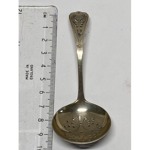 113 - A Scottish hallmarked straining spoon